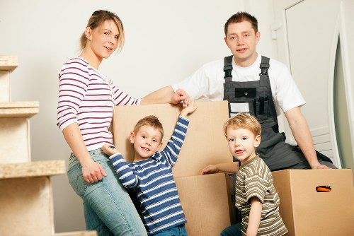 Commercial moving team preparing a business relocation in Peckham
