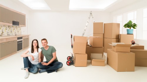 A professional removal van service moving goods across Peckham