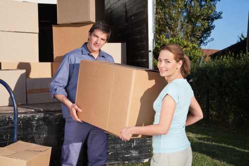 Fragile items safely packed in boxes for a Peckham move